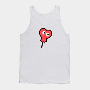 Valentines Day Love Heart Lollipop Tank Top